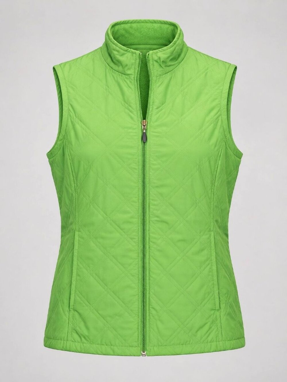 Columbia Womens Size Medium Vest Green Quilted Zip-Up Outdoor Fall Layering